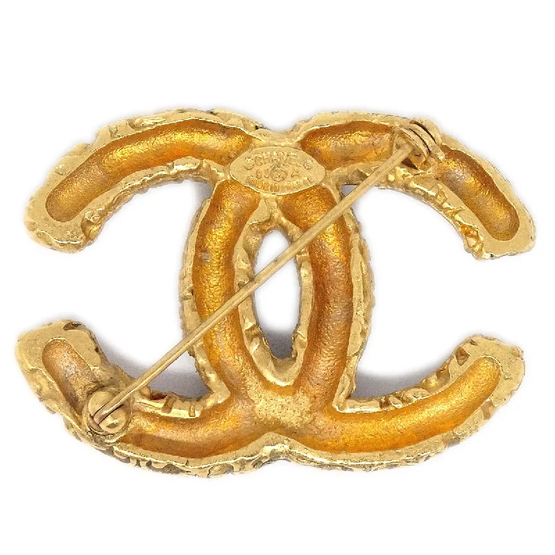 CHANEL CC Logos Brooch Gold 93A 90711