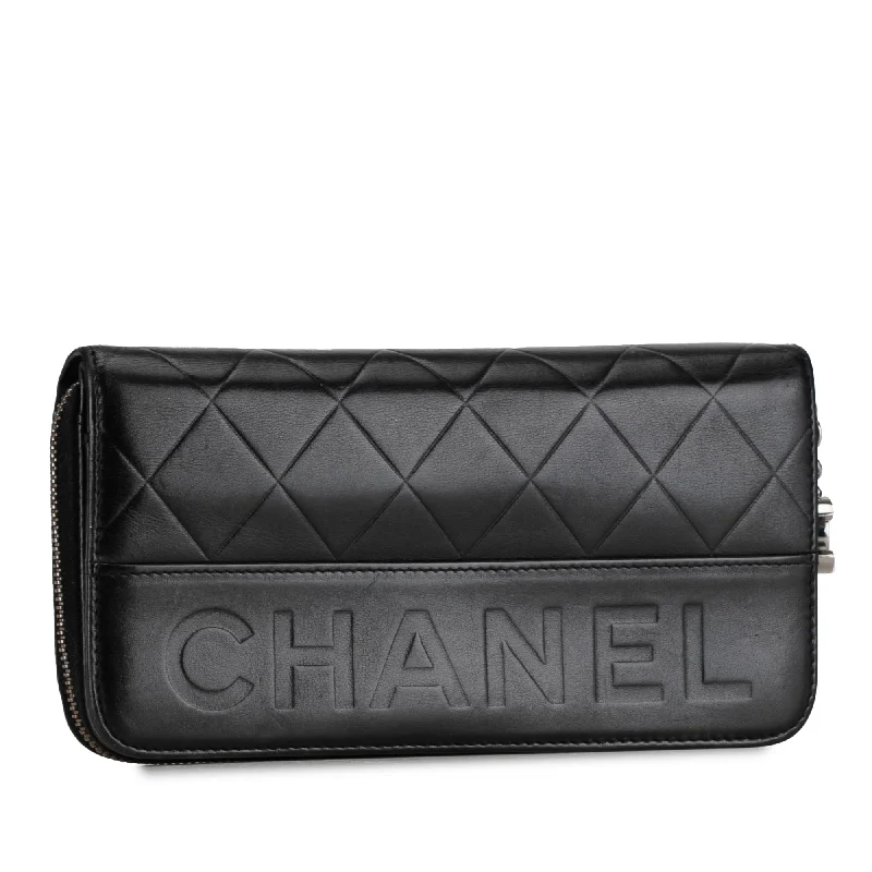 CHANEL Quilted Calfskin Long Wallet Long Wallets