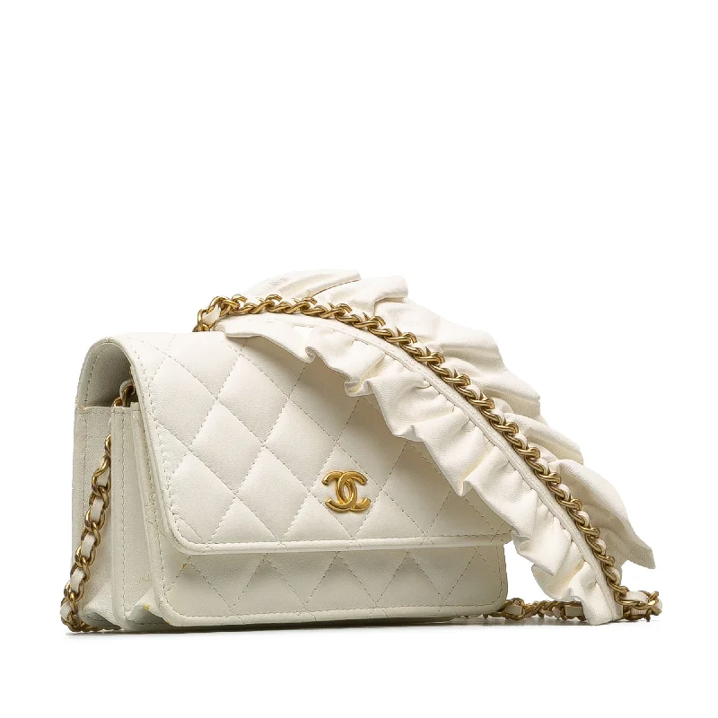 CHANEL Romance Lambskin Wallet On Chain Crossbody Bag