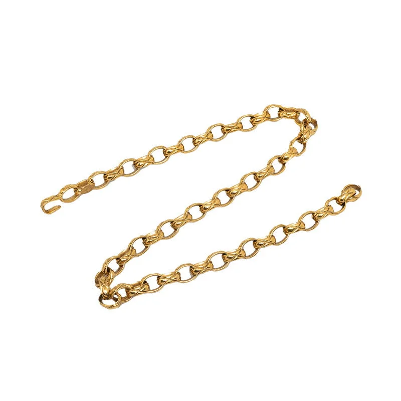 Chanel Vintage Mattress Chain Belt Gold Mackie  Chanel Luxury